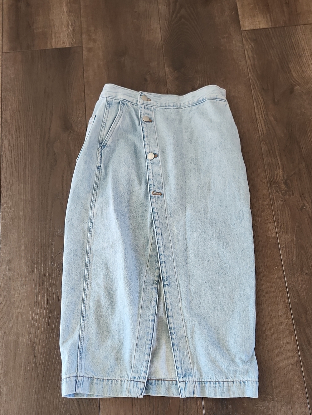 Madewell Rigid Denim A Line Midi Skirt